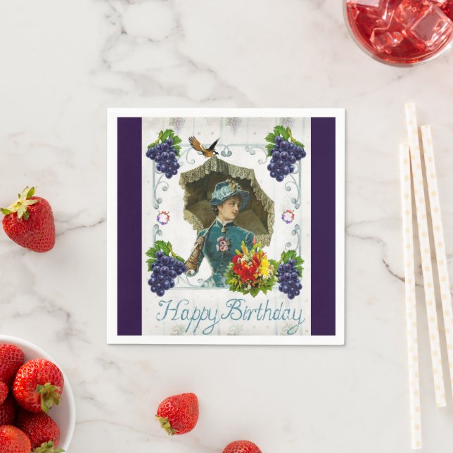 Serviette En Papier Serviettes en papier, Joyeux Anniversaire de raisi (En situation)