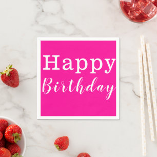Serviette En Papier Serviettes en papier, Joyeux Anniversaire rose cha