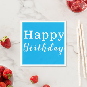 Serviette En Papier Serviettes en papier, joyeux bleu d'anniversaire