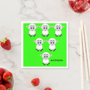 Serviette En Papier Serviettes en papier, moutons