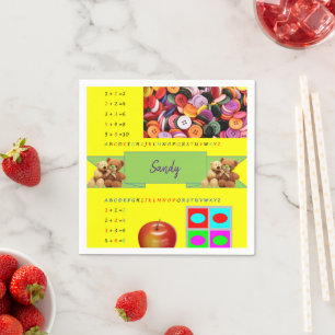 Serviette En Papier serviettes en papier, numéros alphabétiques