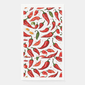 Serviette En Papier "Serviettes en papier piment rouge épicé"