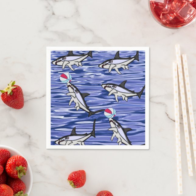 Serviette En Papier Serviettes en papier, requins océaniques (En situation)