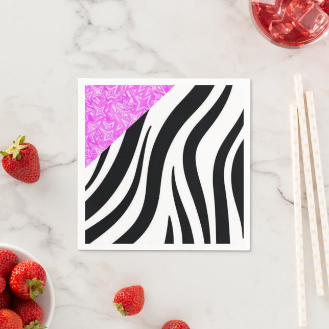 Serviette En Papier Serviettes en papier, serviettes en léopard noir r (En situation)