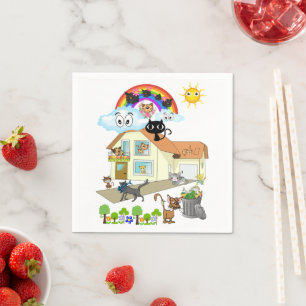 Serviette En Papier Serviettes en papier, serviettes en viande de chat