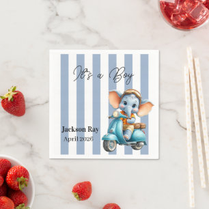 Serviette En Papier Serviettes en papier, Serviettes rayées éléphant b