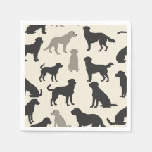 Serviettes en silhouette de race élégante - Canine