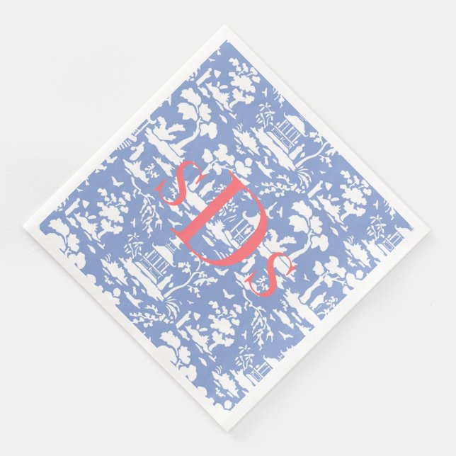 Serviette En Papier Serviettes en toile avec monogramme (Coin)