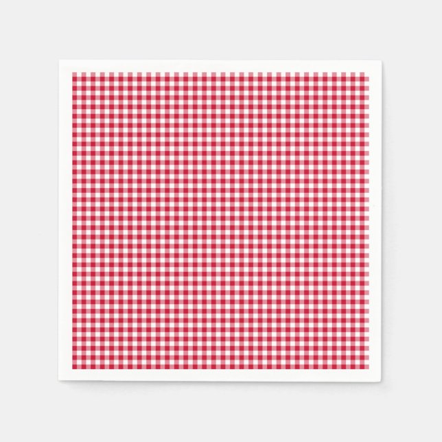 Serviette En Papier Serviettes En vichy-Berry-Red-Paper (Devant)