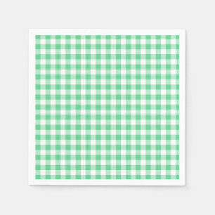 Serviette En Papier Serviettes en vichy pastel vert
