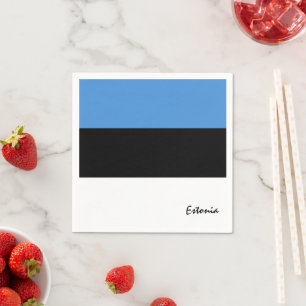 Serviette En Papier Serviettes Estonie, drapeau estonien pour les supp