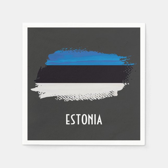 Serviette En Papier serviettes estoniennes. Couleurs estoniennes (Devant)