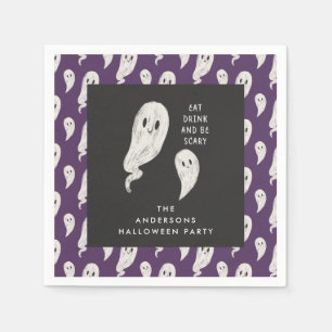Serviette En Papier Serviettes fantomatiques de Halloween de partie de
