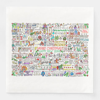 Serviette En Papier Serviettes Festive Christmas Spirit