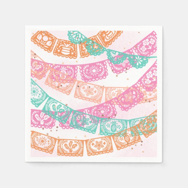 Serviette En Papier Serviettes Fille Fiesta Party (Devant)