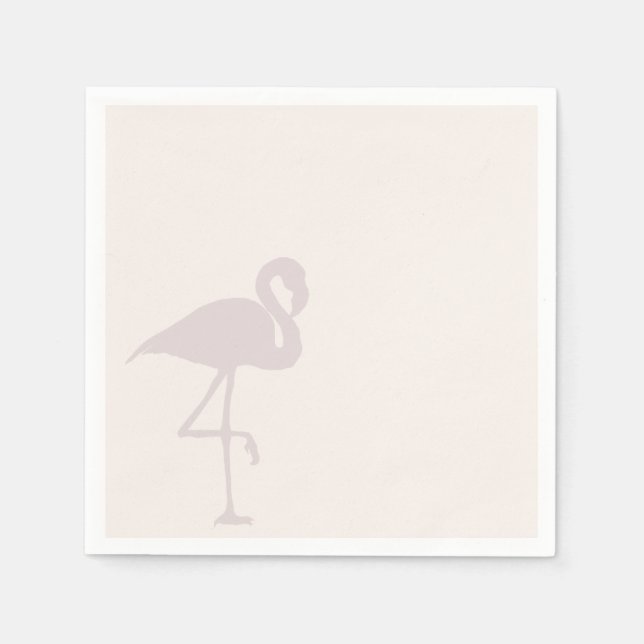 Serviette En Papier Serviettes flamant minimalistes (Devant)