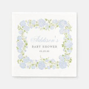Serviette En Papier Serviettes florales bleues