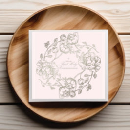 Serviette En Papier Serviettes florales en or Communion