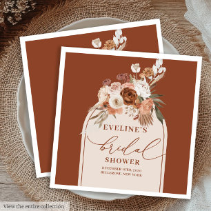 Serviette En Papier Serviettes Florales en Terre Cuite Bohème pour Bab