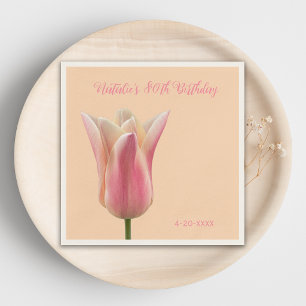 Serviette En Papier Serviettes Florales Féminines pour 80e Anniversair