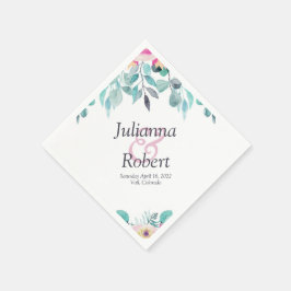 Serviette En Papier serviettes florales rose printanière
