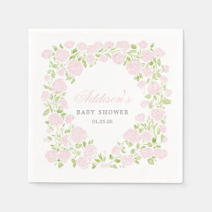 Serviette En Papier Serviettes florales roses