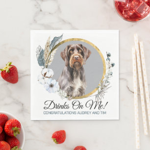 Serviette En Papier Serviettes German Wirehaired Pointer avec photo de