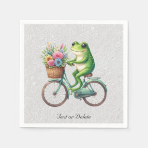 Serviette En Papier Serviettes Grenouille de Vélo Floral
