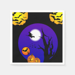 Serviette En Papier Serviettes Halloween en papier, chauves-souris