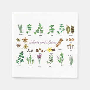 Serviette En Papier Serviettes Herbes et épices