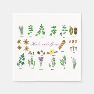 Serviette En Papier Serviettes Herbes et épices