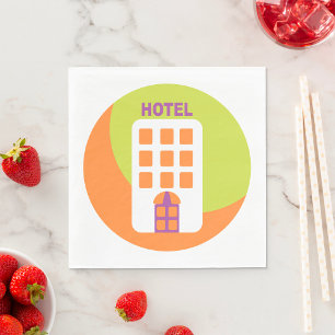 Serviette En Papier Serviettes Icône Hôtel