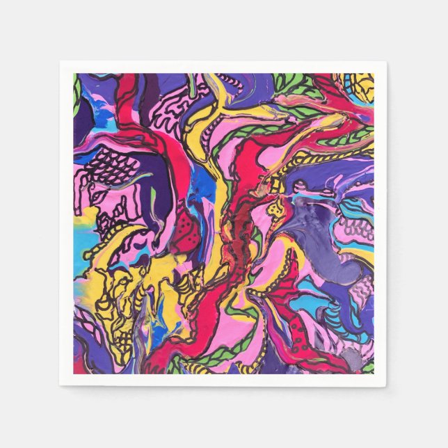 Serviette En Papier Serviettes imprimées "Fièvre de la jungle" (Devant)
