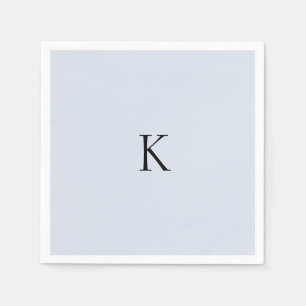 Serviette En Papier Serviettes initiales Dusty Blue Custom