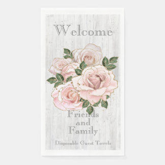 Serviette En Papier Serviettes invitées jetables Qté 50 Roses Rustique