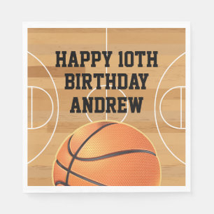 Serviette En Papier Serviettes Joyeux Anniversaire Basket-Ball Sports