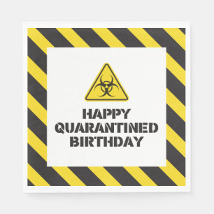 Serviette En Papier Serviettes Joyeux Anniversaire en Quarantaine