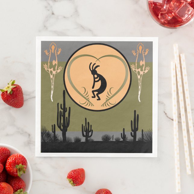 Serviette En Papier Serviettes Kokopelli du sud-ouest (En situation)