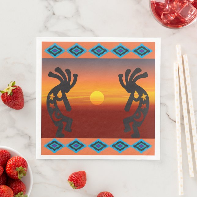 Serviette En Papier Serviettes Kokopelli du sud-ouest (En situation)