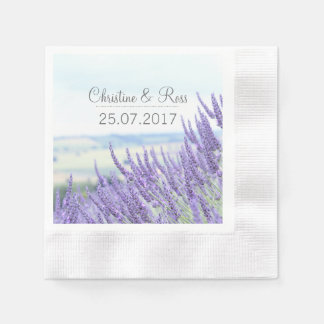 Serviette En Papier serviettes lavande personnalisées mariages