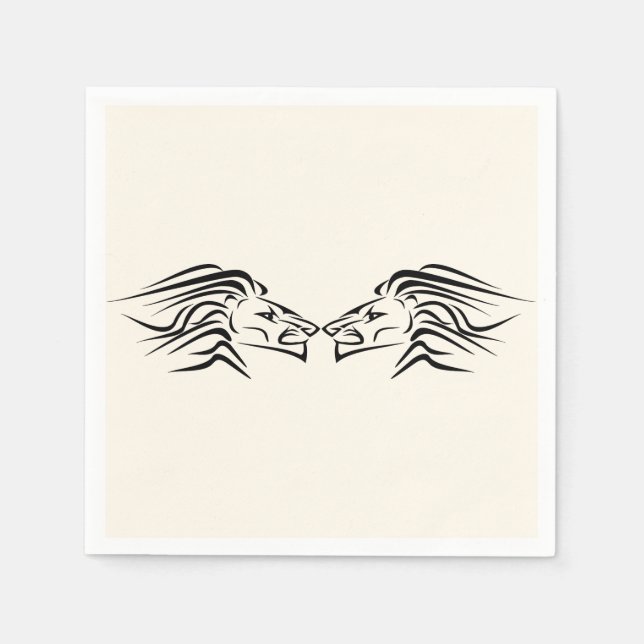 Serviette En Papier Serviettes Lion - Choisir la couleur (Devant)