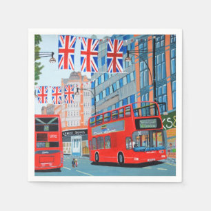Serviette En Papier Serviettes londoniennes du Queen's Jubilee