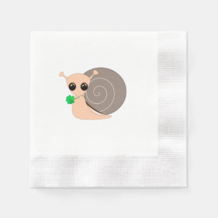 Serviette En Papier Serviettes Lucky Snail - personnalisables
