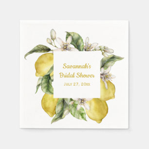 Serviette En Papier Serviettes Luscié Fête des mariées citrons