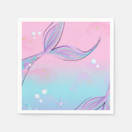 Serviette En Papier Serviettes Magique à queue de sirène