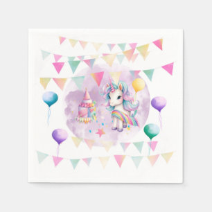 Serviette En Papier Serviettes magiques Unicorn