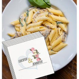 Serviette En Papier Serviettes Mariage modernes personnalisées