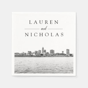 Serviette En Papier Serviettes Mariage personnalisées Cleveland Skylin