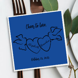 Serviette En Papier Serviettes Mariage personnalisées moderne Cheer to