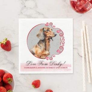 Serviette En Papier Serviettes Mariages Chien Dachshund Avec Chiens Ph